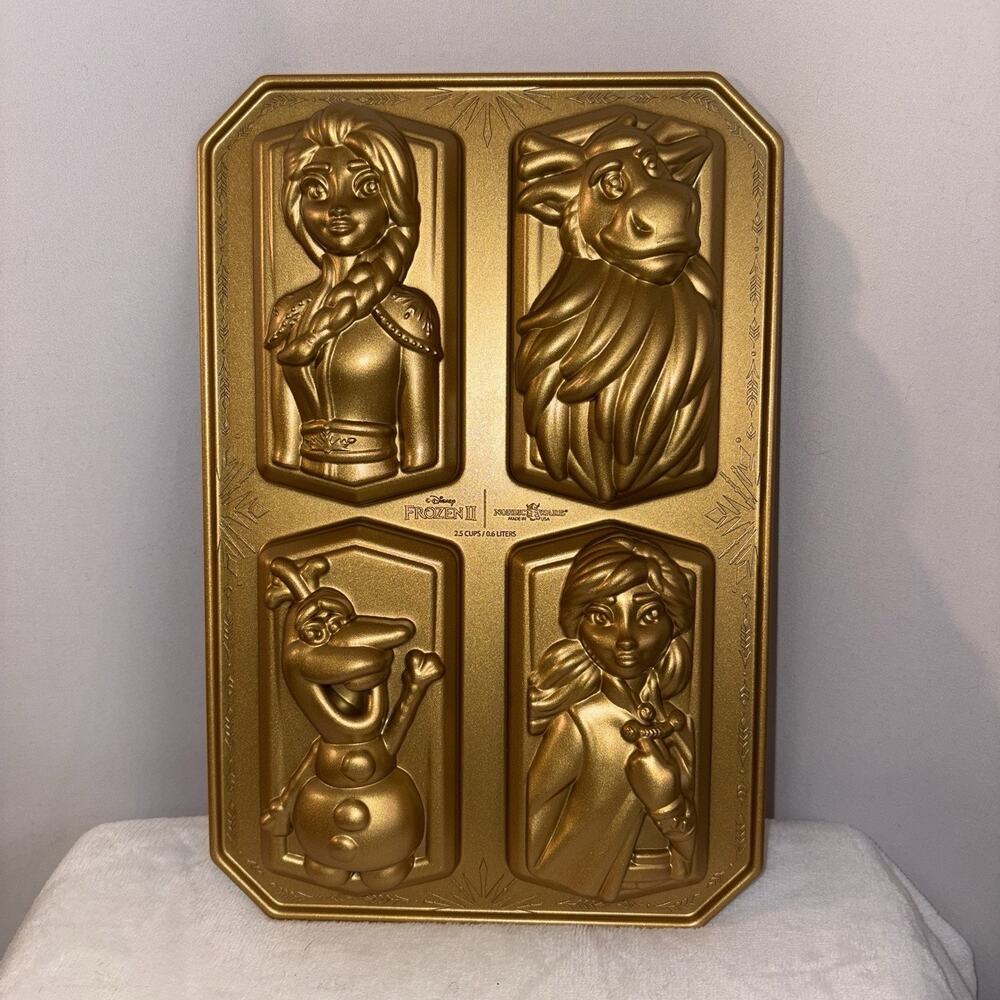 NORDIC WARE Disney Frozen II Character Loaf Baking Pan Elsa, Anna, Olaf, Sven